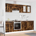 vidaXL Küchenschrank-Set mit Tür Lyon 8 pcs Räuchereiche Holzwerkstoff