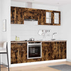 vidaXL Küchenschrank-Set mit Tür Lyon 8 pcs Räuchereiche Holzwerkstoff