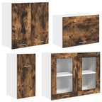 vidaXL Küchenschrank-Set mit Tür Lyon 8 pcs Räuchereiche Holzwerkstoff