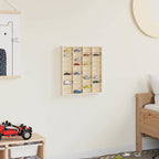 vidaXL Wanddisplay-Case mit Regal Beige 40 x 4,5 x 43 cm Holzwerkstoff