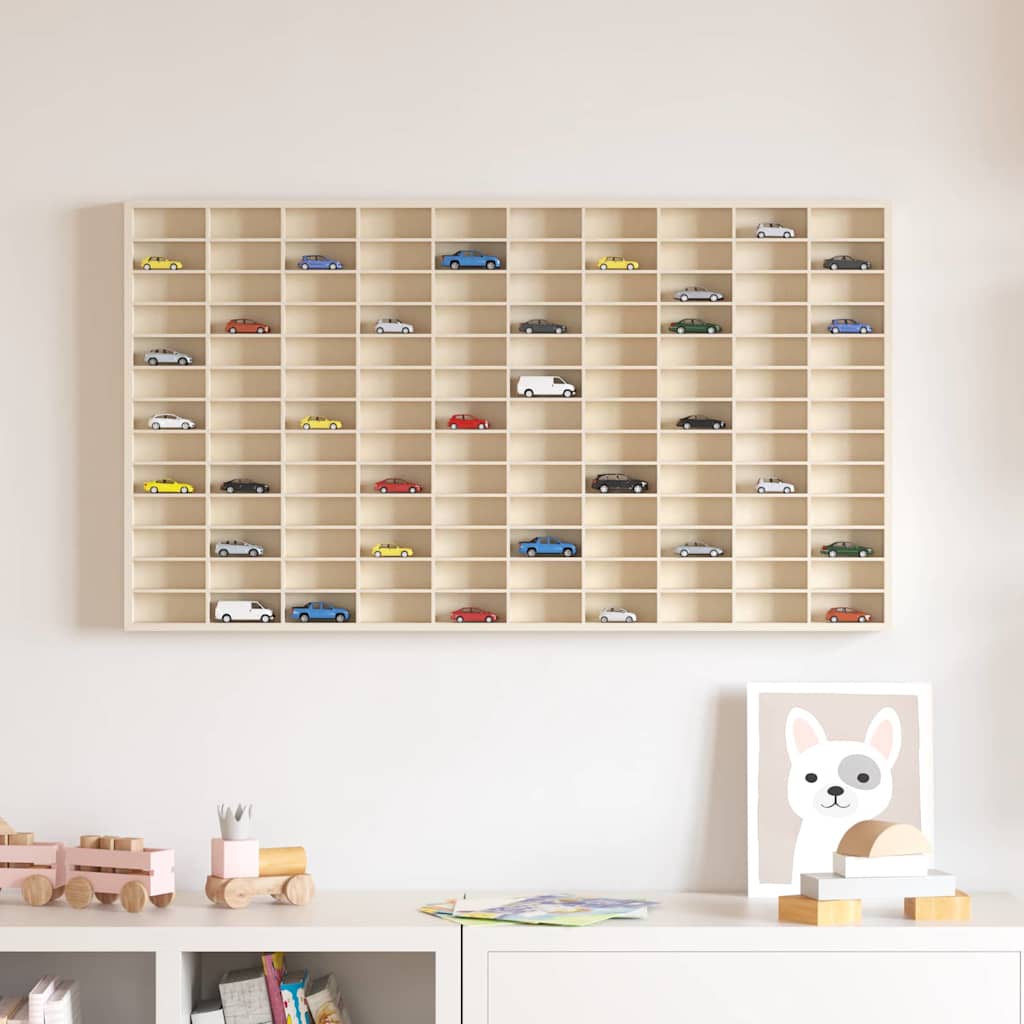 vidaXL Wanddisplay-Case mit Regal Beige 40 x 4,5 x 43 cm Holzwerkstoff