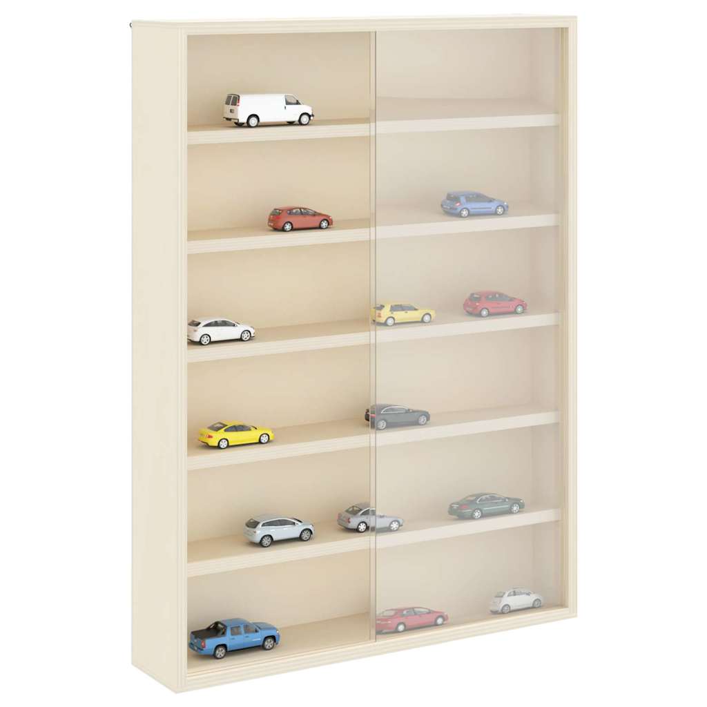 vidaXL Wanddisplay-Case mit Regal Beige 40 x 8,5 x 54 cm Sperrholz