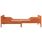 vidaXL Bettrahmen mit Kopfteil Wachsbraun 80 x 200 cm Holzwerkstoff