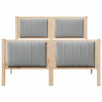 vidaXL Bettgestell Braun und hellgrau 120 x 200 cm Massivholz Kiefer