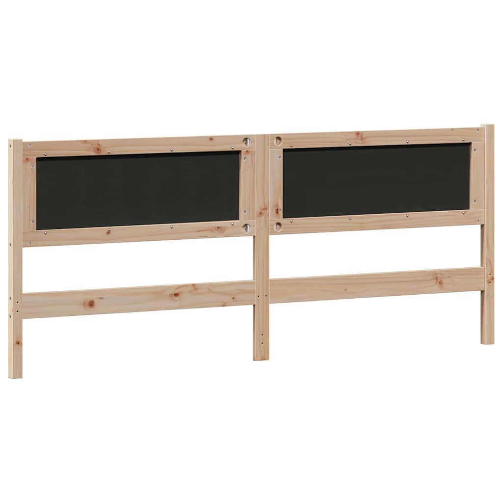 vidaXL Kopfteil Sonstiges Braun und hellgrau 200 cm Massivholz Kiefer