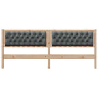 vidaXL Kopfteil Braun und Dunkelgrau 200 cm Massivholz Kiefer