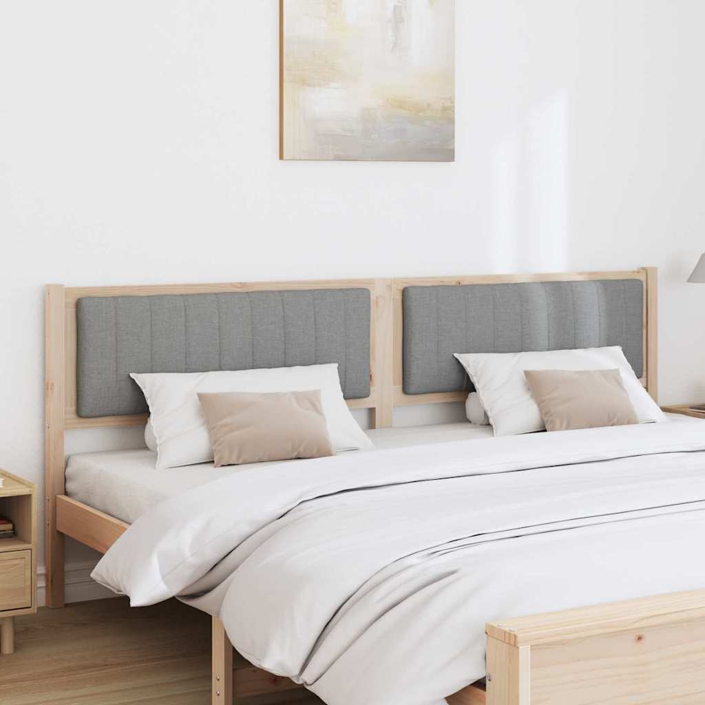 vidaXL Gepolstertes Kopfteil Braun 200 cm Massives Kiefernholz