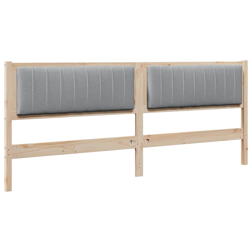 vidaXL Gepolstertes Kopfteil Braun 200 cm Massives Kiefernholz