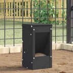 vidaXL Kaninchenfütterer Schwarz 12,5 x 12,5 x 25 cm