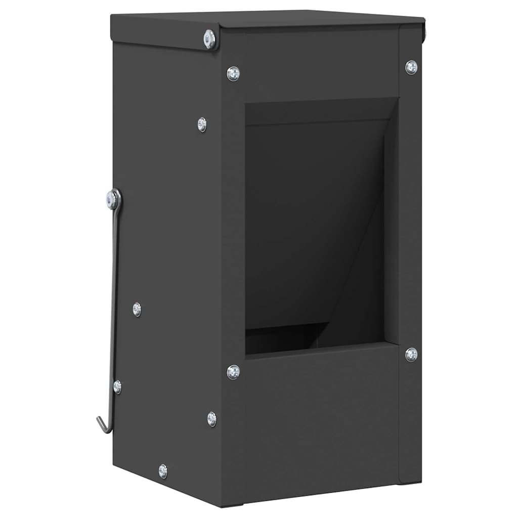 vidaXL Kaninchenfütterer Schwarz 12,5 x 12,5 x 25 cm