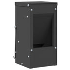 vidaXL Kaninchenfütterer Schwarz 12,5 x 12,5 x 25 cm