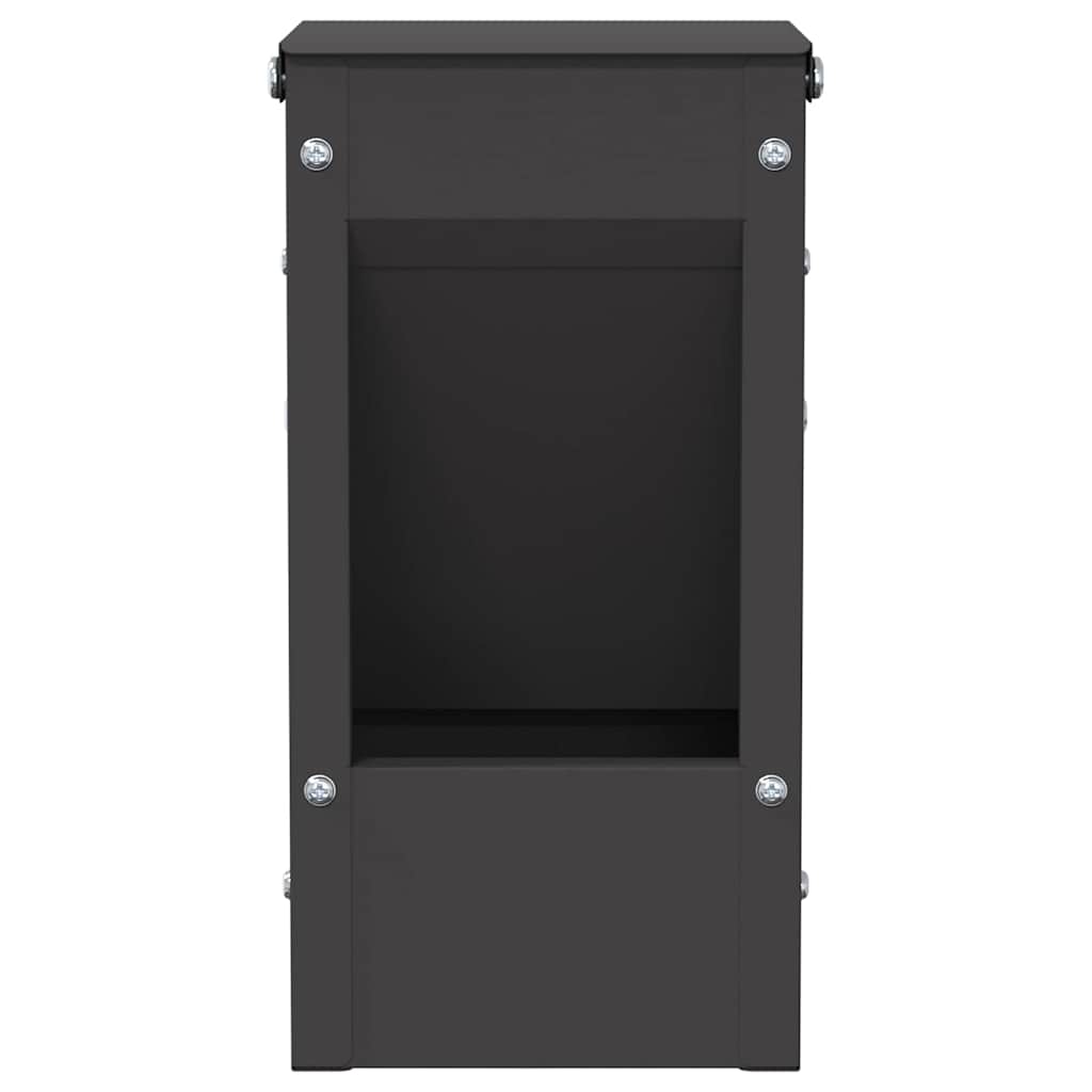 vidaXL Kaninchenfütterer Schwarz 12,5 x 12,5 x 25 cm