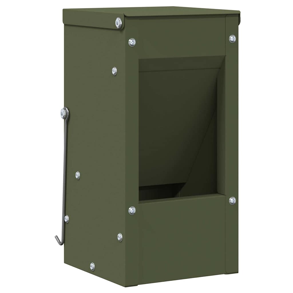vidaXL Kaninchenfütterer Olive Grün 12,5 x 12,5 x 25 cm