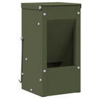 vidaXL Kaninchenfütterer Olive Grün 12,5 x 12,5 x 25 cm