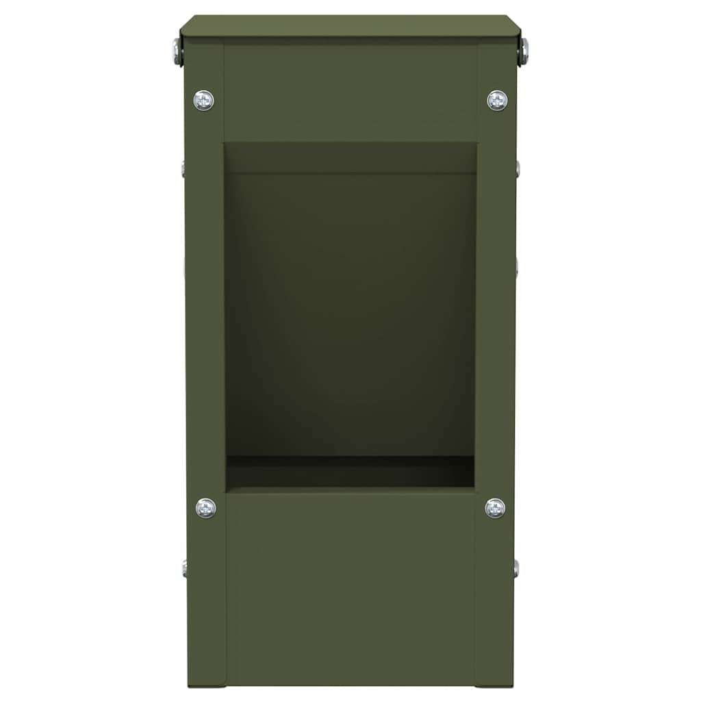 vidaXL Kaninchenfütterer Olive Grün 12,5 x 12,5 x 25 cm