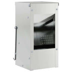 vidaXL Kaninchenfütterer Silber 12,5 x 12,5 x 25 cm Verzinkter Stahl