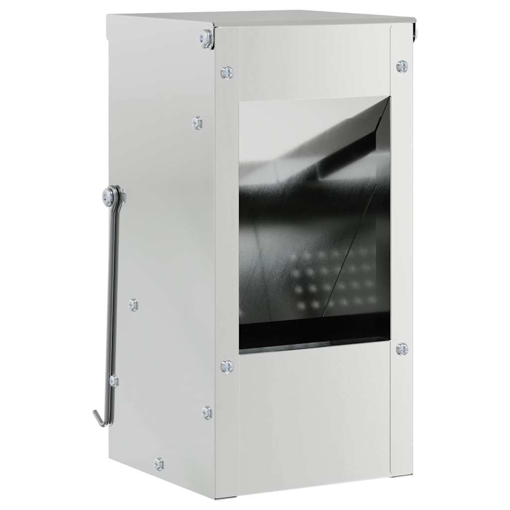 vidaXL Kaninchenfütterer Silber 12,5 x 12,5 x 25 cm Verzinkter Stahl