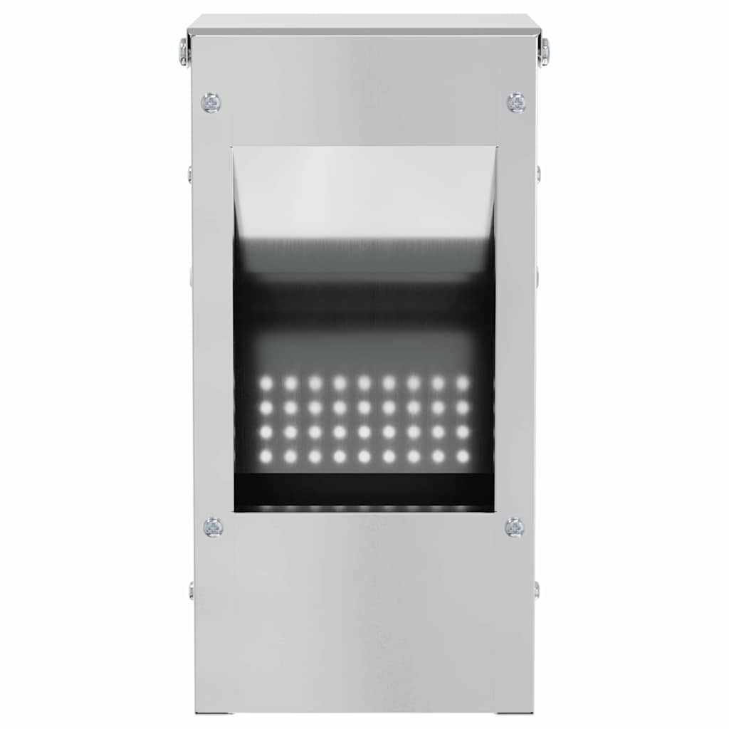 vidaXL Kaninchenfütterer Silber 12,5 x 12,5 x 25 cm Verzinkter Stahl