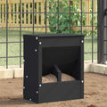 vidaXL Kaninchenfütterer Schwarz 20 x 12,5 x 25 cm Kaltgewalzter Stahl