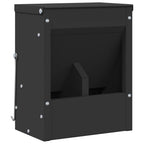 vidaXL Kaninchenfütterer Schwarz 20 x 12,5 x 25 cm Kaltgewalzter Stahl