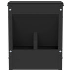 vidaXL Kaninchenfütterer Schwarz 20 x 12,5 x 25 cm Kaltgewalzter Stahl