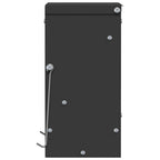 vidaXL Kaninchenfütterer Schwarz 20 x 12,5 x 25 cm Kaltgewalzter Stahl