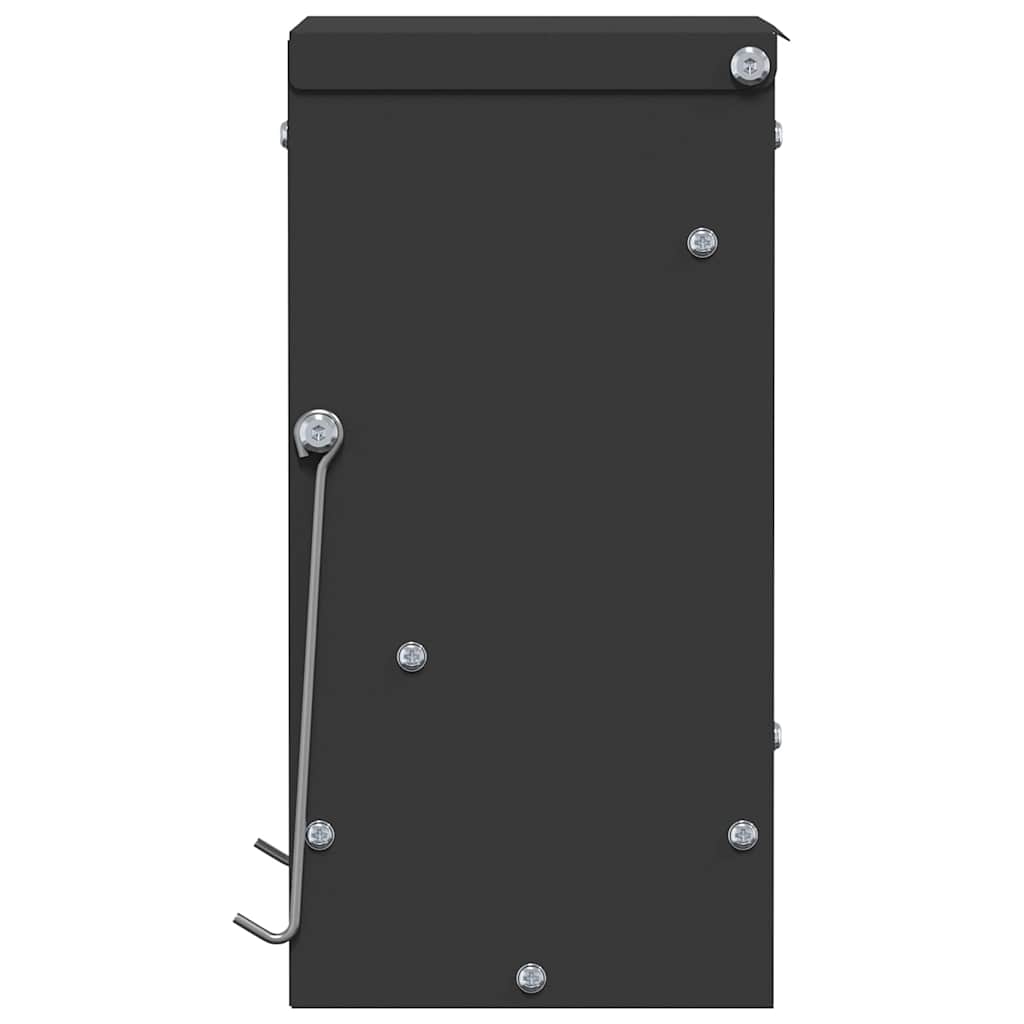vidaXL Kaninchenfütterer Schwarz 20 x 12,5 x 25 cm Kaltgewalzter Stahl