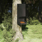 vidaXL Rehfütterer Schwarz 28 x 30 x 80 cm Kaltgewalzter Stahl