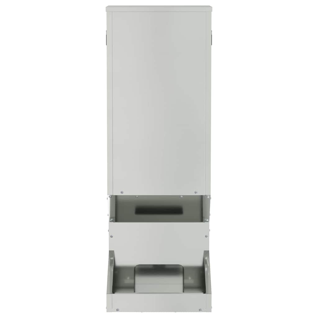 vidaXL Rehfütterer Silber 28 x 30 x 80 cm Verzinkter Stahl