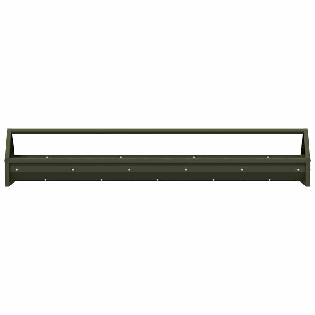 vidaXL Hühnerfütterungsrinne Olive Grün 108 x 20,5 x 20 cm