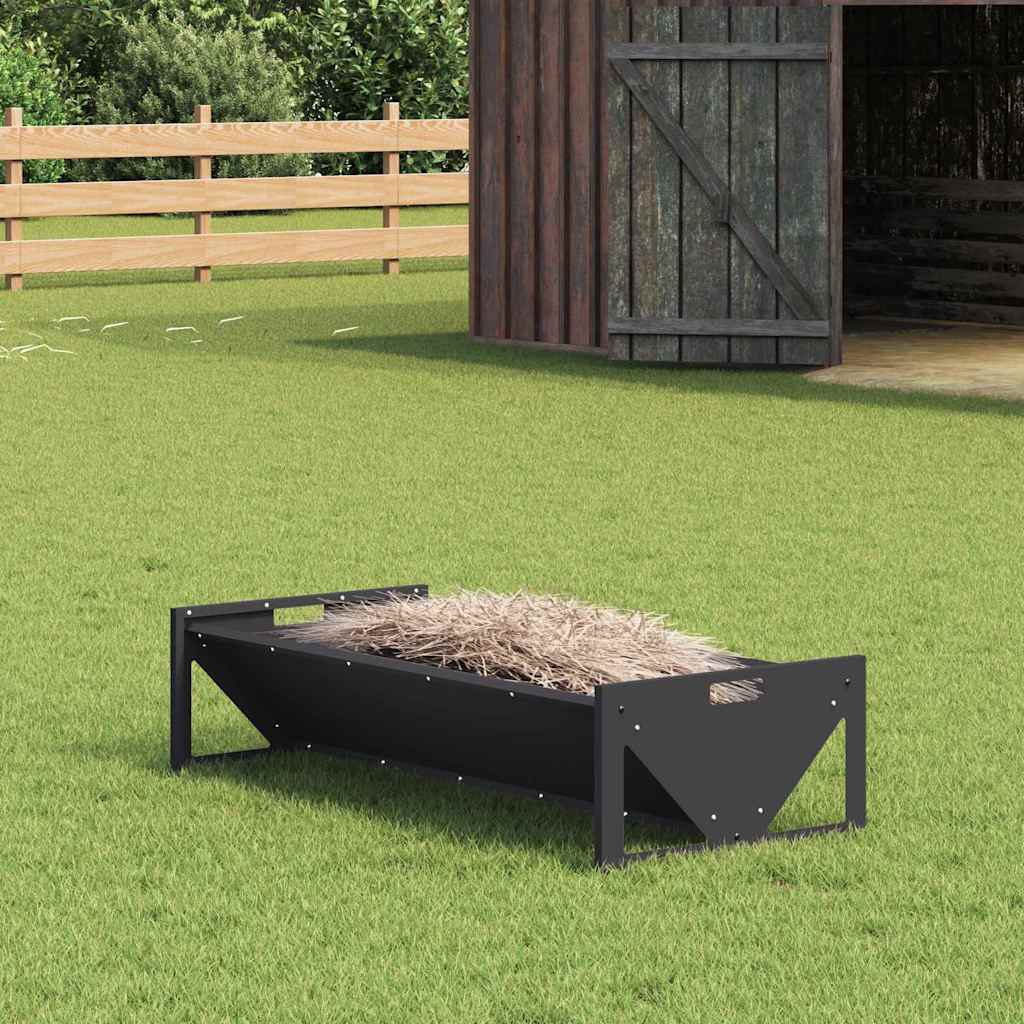 vidaXL Futtertröge für Nutztiere Schwarz 108 x 50 x 28 cm