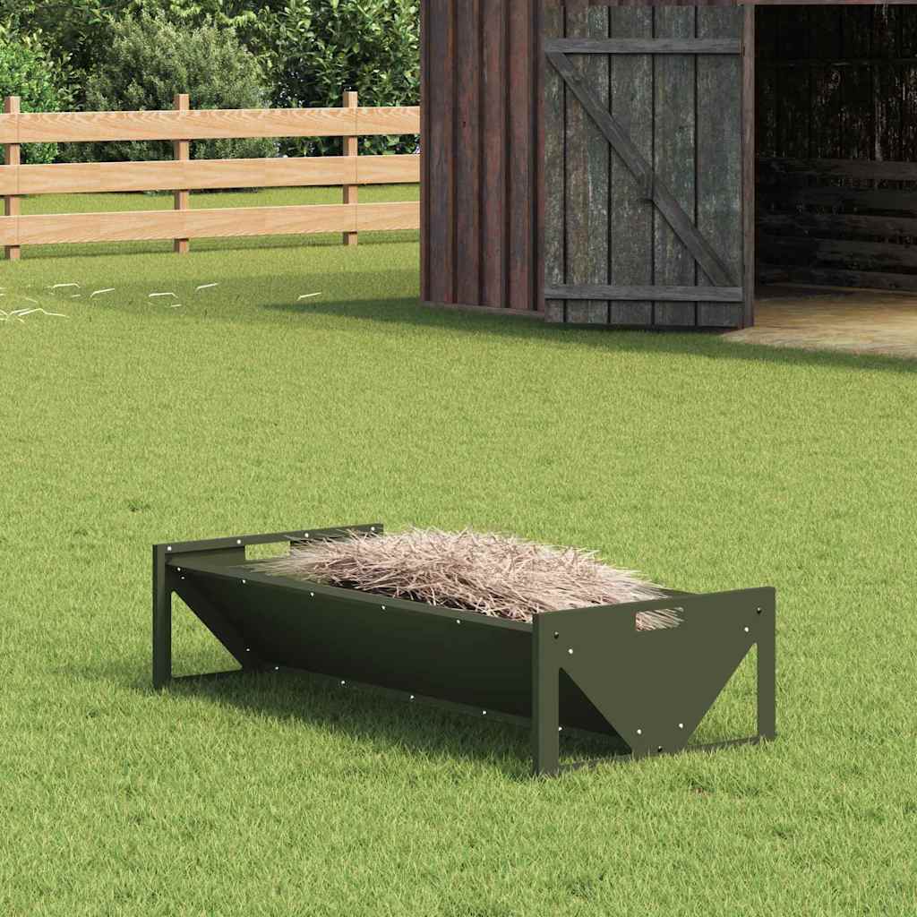 vidaXL Futtertröge für Nutztiere Olive Grün 108 x 50 x 28 cm