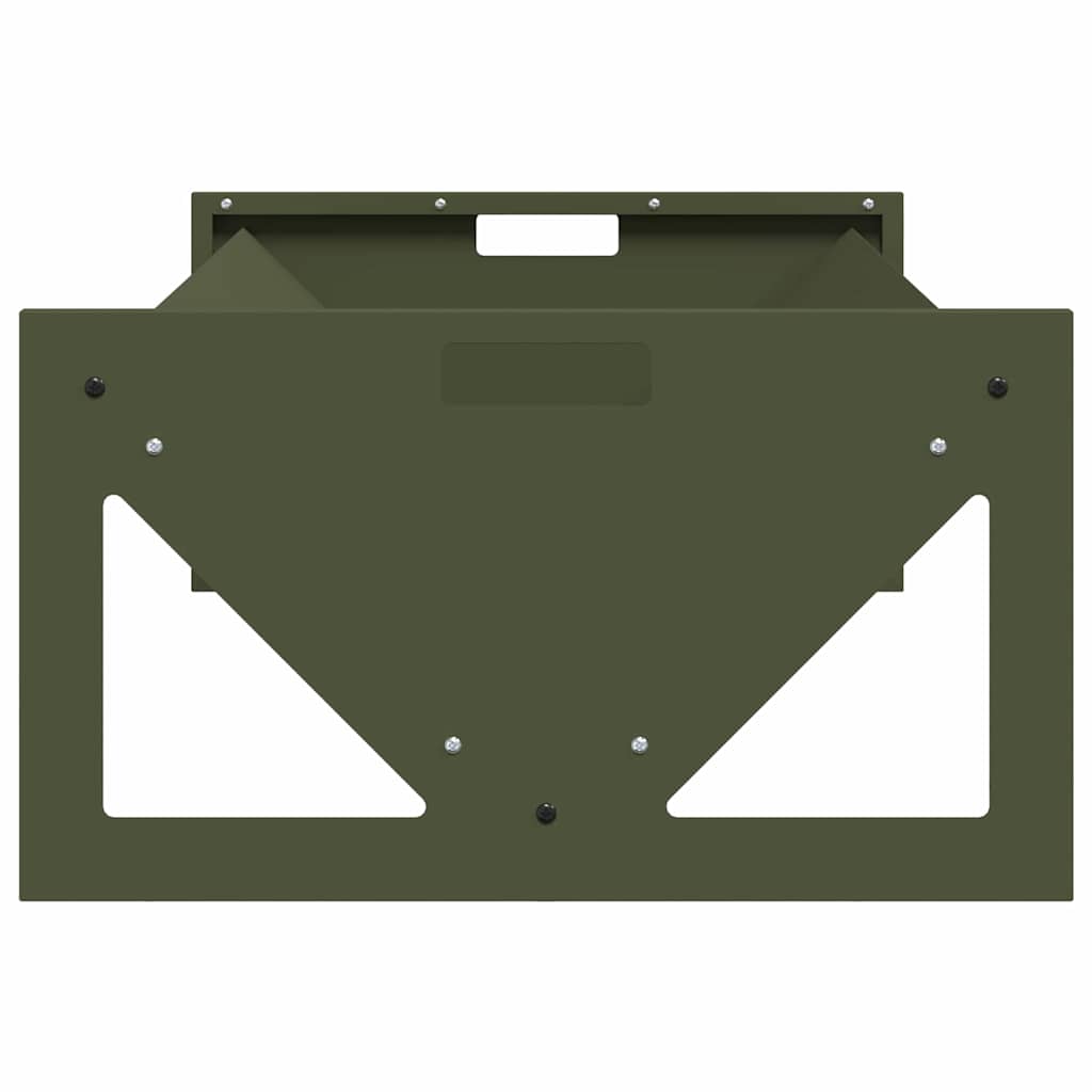 vidaXL Futtertröge für Nutztiere Olive Grün 108 x 50 x 28 cm