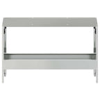 vidaXL Hühnerfütterungsrinne Silber 81 x 32 x 53,5 cm Verzinkter Stahl