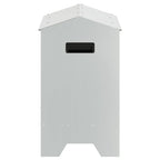 vidaXL Hühnerfütterungsrinne Silber 81 x 32 x 53,5 cm Verzinkter Stahl