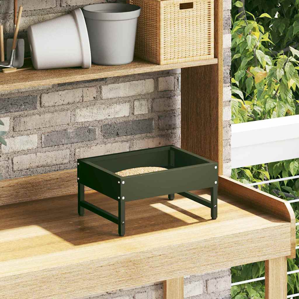 vidaXL Vogel-Feeder Olive Grün 34 x 26 x 16 cm Kaltgewalzter Stahl