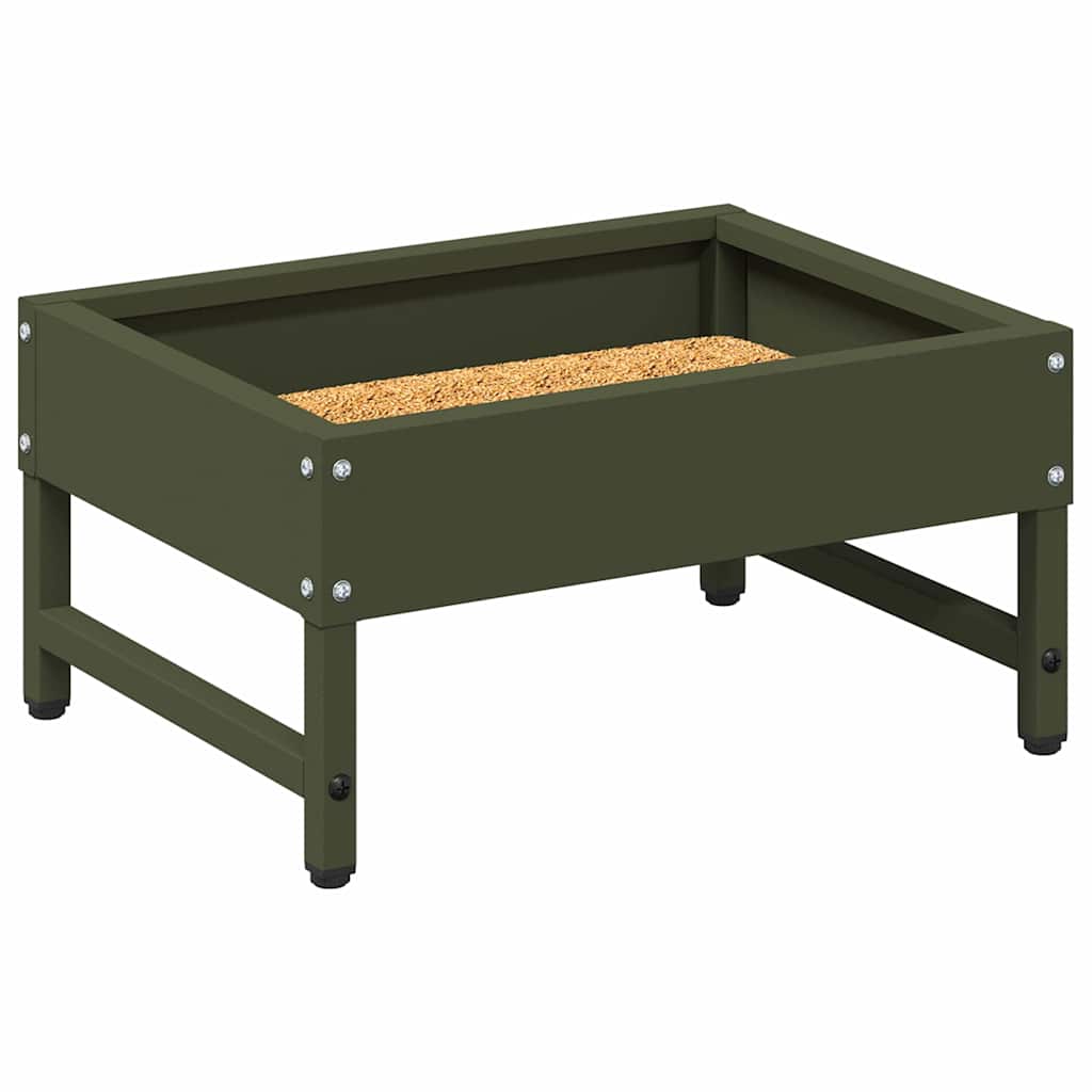vidaXL Vogel-Feeder Olive Grün 34 x 26 x 16 cm Kaltgewalzter Stahl