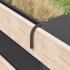 vidaXL Heu Futterspender Schwarz 71 x 33 x 70 cm Kaltgewalzter Stahl