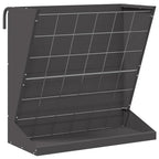 vidaXL Heu Futterspender Schwarz 71 x 33 x 70 cm Kaltgewalzter Stahl