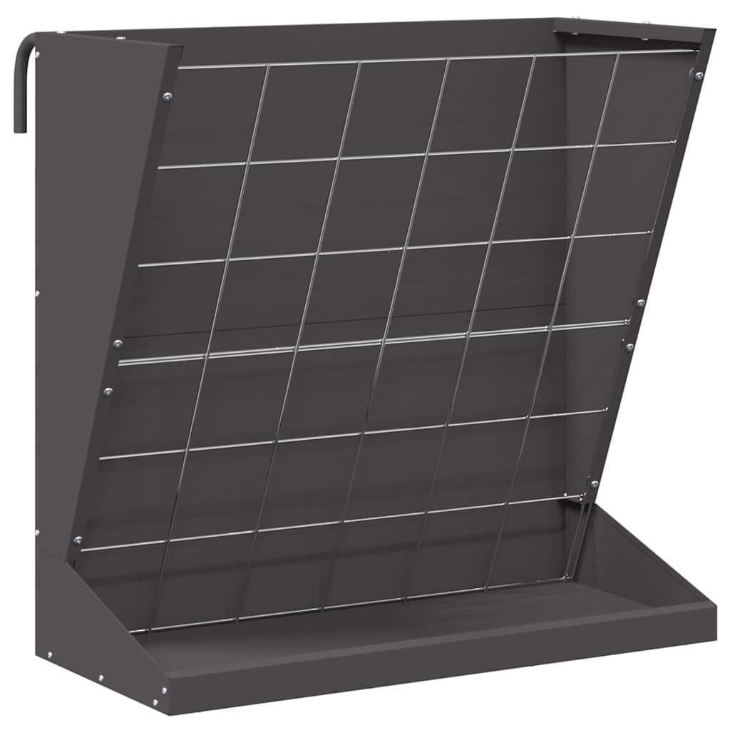 vidaXL Heu Futterspender Schwarz 71 x 33 x 70 cm Kaltgewalzter Stahl