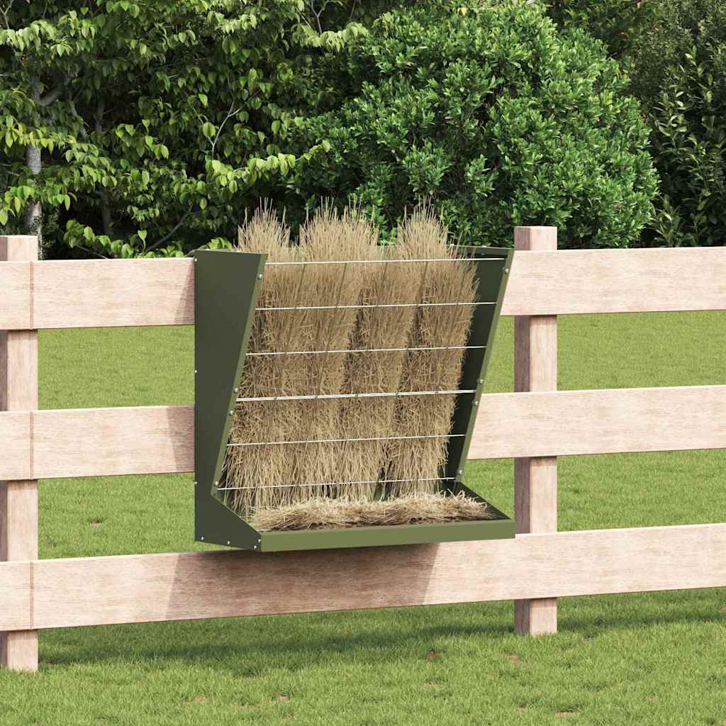 vidaXL Heu Futterspender Olive Grün 71 x 33 x 70 cm