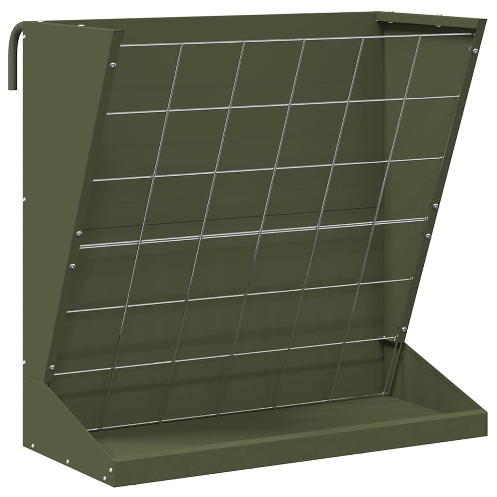 vidaXL Heu Futterspender Olive Grün 71 x 33 x 70 cm