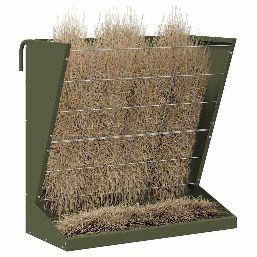 vidaXL Heu Futterspender Olive Grün 71 x 33 x 70 cm