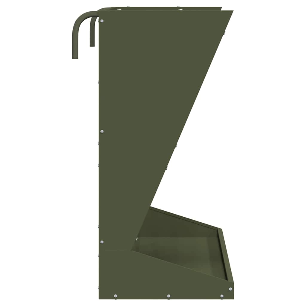 vidaXL Heu Futterspender Olive Grün 71 x 33 x 70 cm