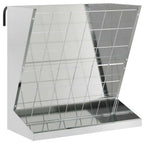 vidaXL Heu Futterspender Silber 71 x 33 x 70 cm Verzinkter Stahl