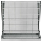 vidaXL Heu Futterspender Silber 71 x 33 x 70 cm Verzinkter Stahl