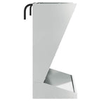 vidaXL Heu Futterspender Silber 71 x 33 x 70 cm Verzinkter Stahl