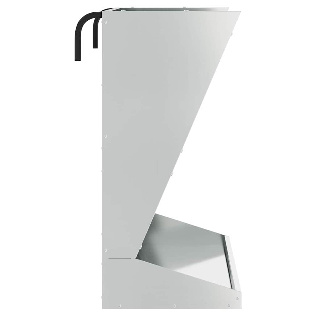 vidaXL Heu Futterspender Silber 71 x 33 x 70 cm Verzinkter Stahl