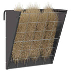 vidaXL Hängender Heufutterspender Schwarz 61 x 33 x 66 cm