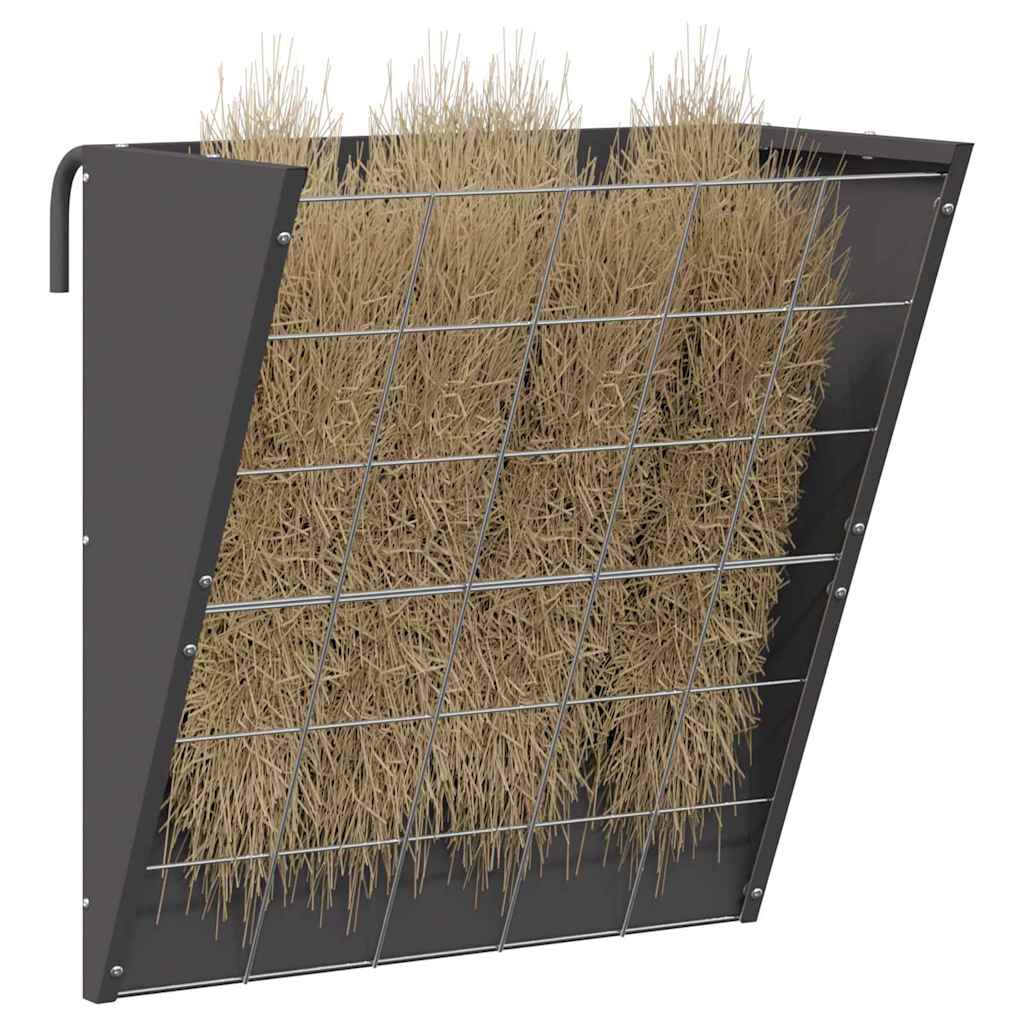 vidaXL Hängender Heufutterspender Schwarz 61 x 33 x 66 cm